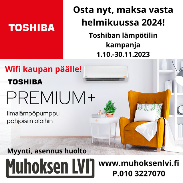 Toshiba Premium + Wifi kaupan päälle!