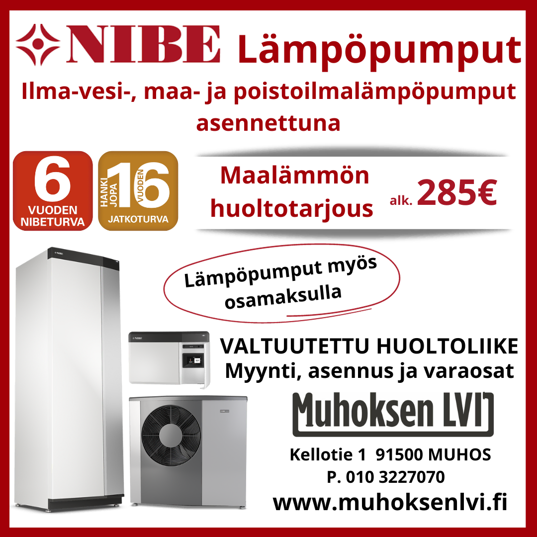 Nibe maalämpö, ilma-vesilämpöpumppu, poistoilmalämpöpumput. myynti, huolto, asennus